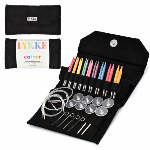 Lykke Colour Needle Set and Black Case-3.5 Inch