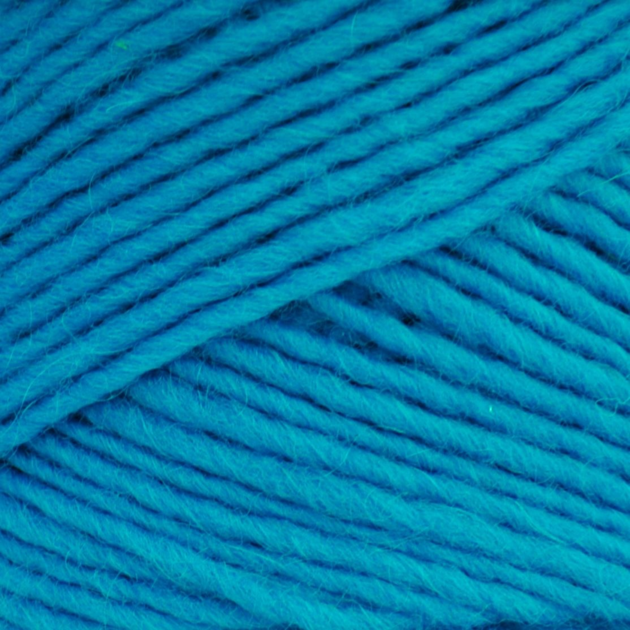 Brown Sheep Lamb’s Pride Worsted wool-mohair yarn close-up, Ocean Breeze bright turquoise — at Revolution Fibers