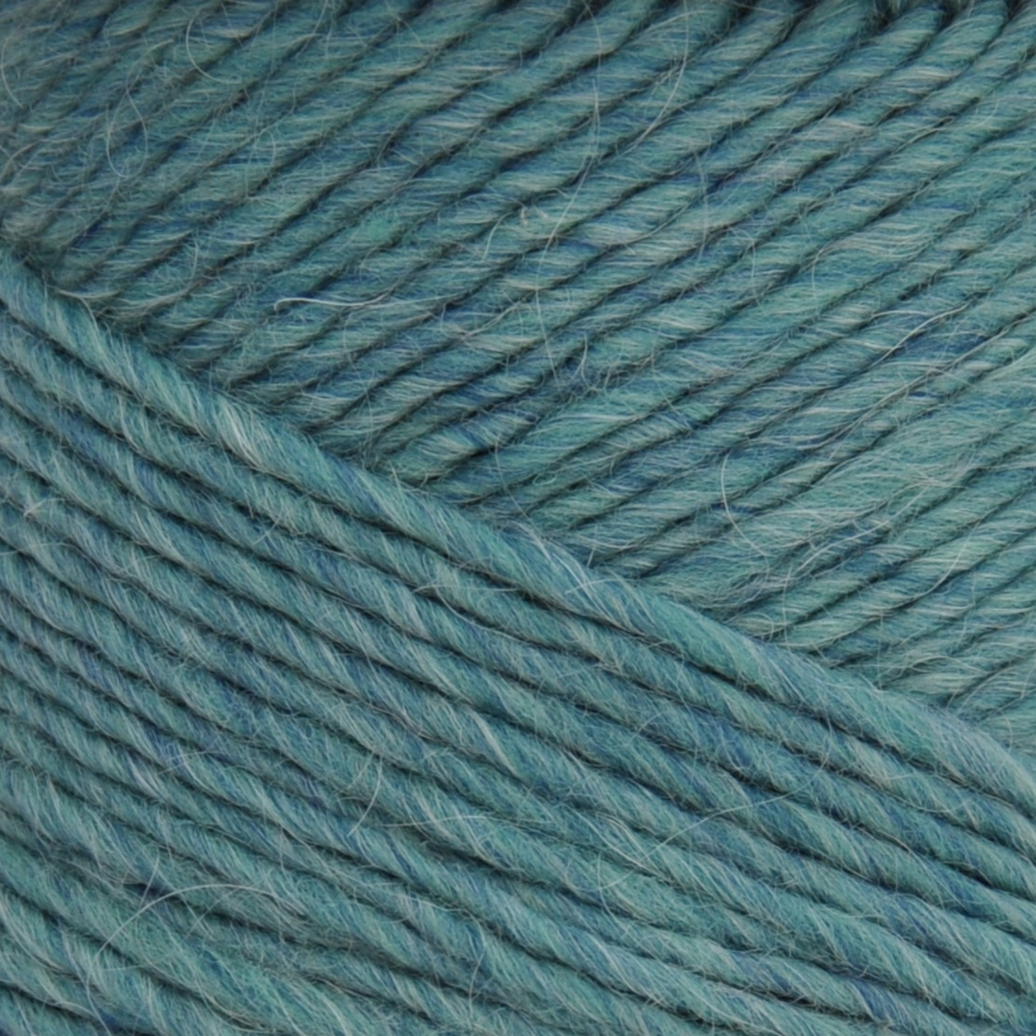 Brown Sheep Lamb’s Pride Worsted wool-mohair yarn close-up, Seaside muted teal shade — available at Revolution Fibers
