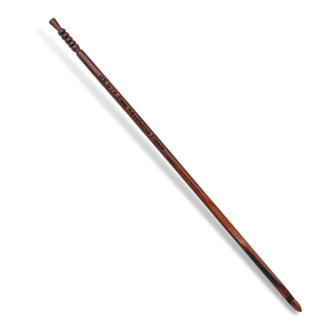 Premium Rosewood Crochet Hook - 7 Inch-Crochet Hooks-Revolution Fibers-US G | 4.0mm-Revolution Fibers