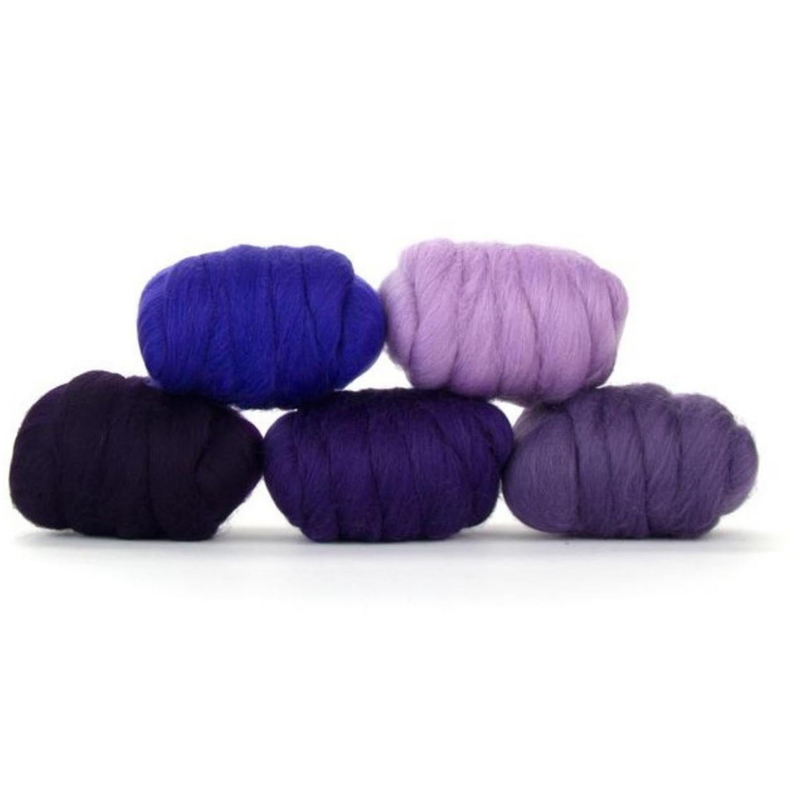 Mixed Merino Wool Variety Pack  Purple Disco (Purples) 250 Grams