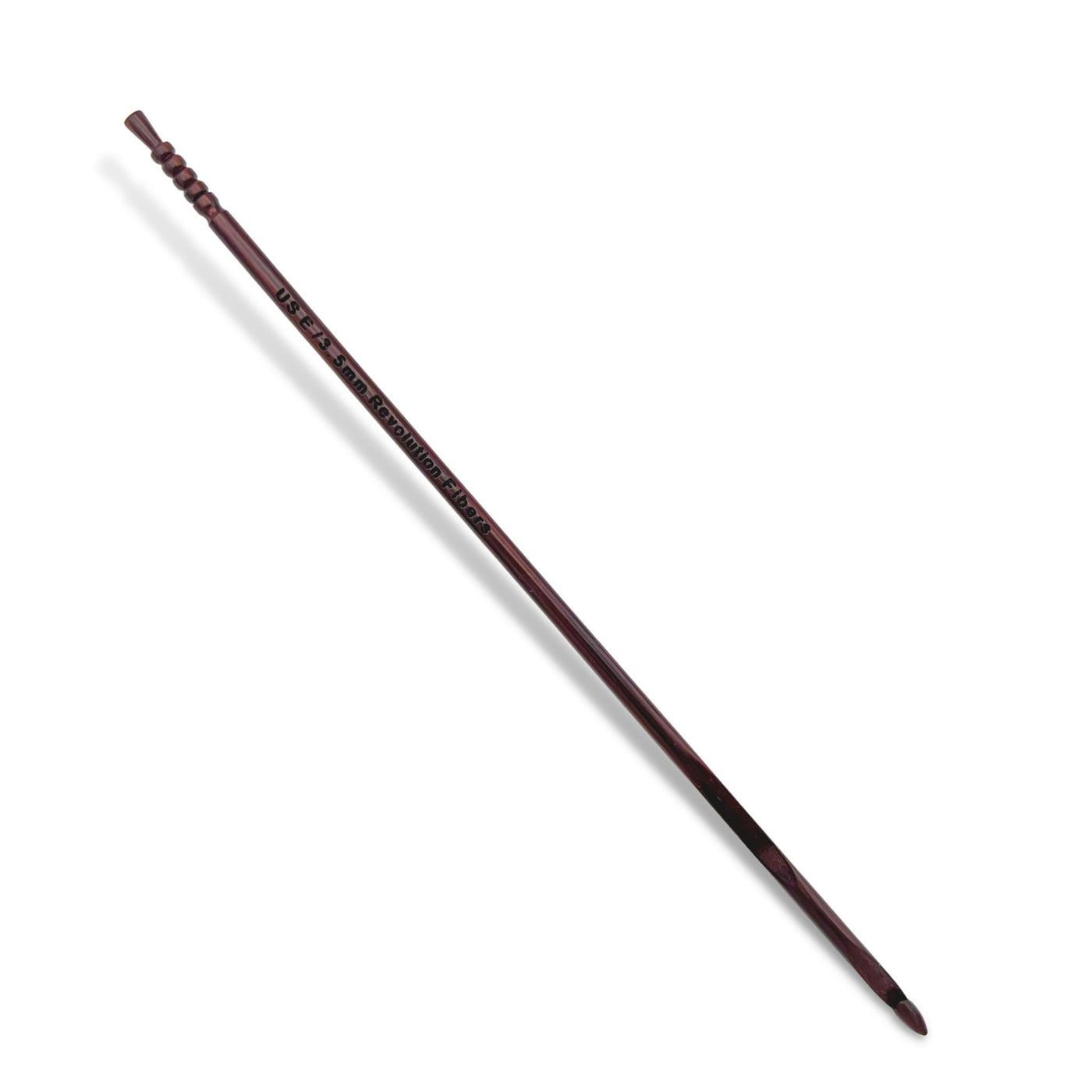 Premium Rosewood Crochet Hook - 7 Inch-Crochet Hooks-Revolution Fibers-US E | 3.50mm-Revolution Fibers