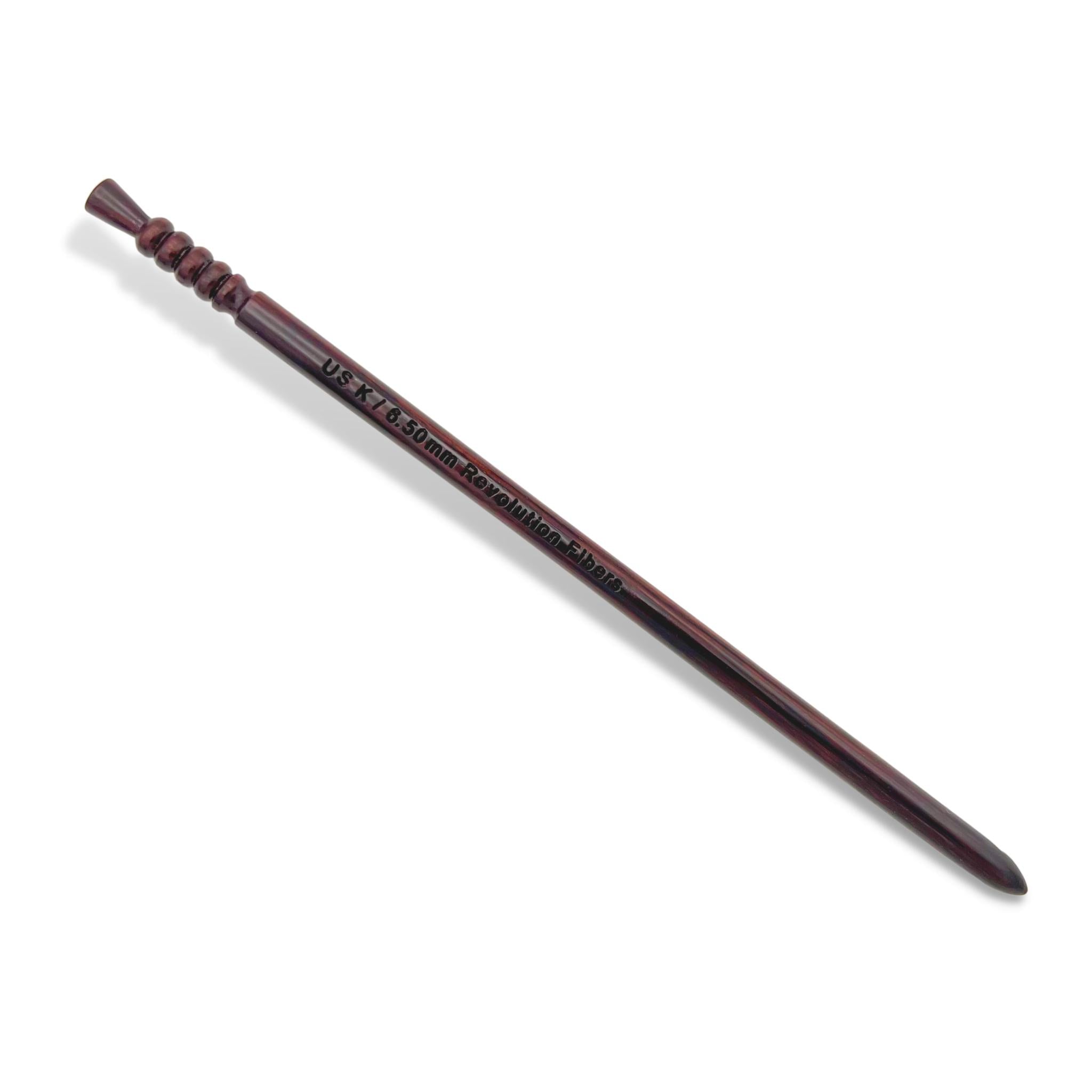 Premium Rosewood Crochet Hook - 7 Inch-Crochet Hooks-Revolution Fibers-US K | 6.50mm-Revolution Fibers