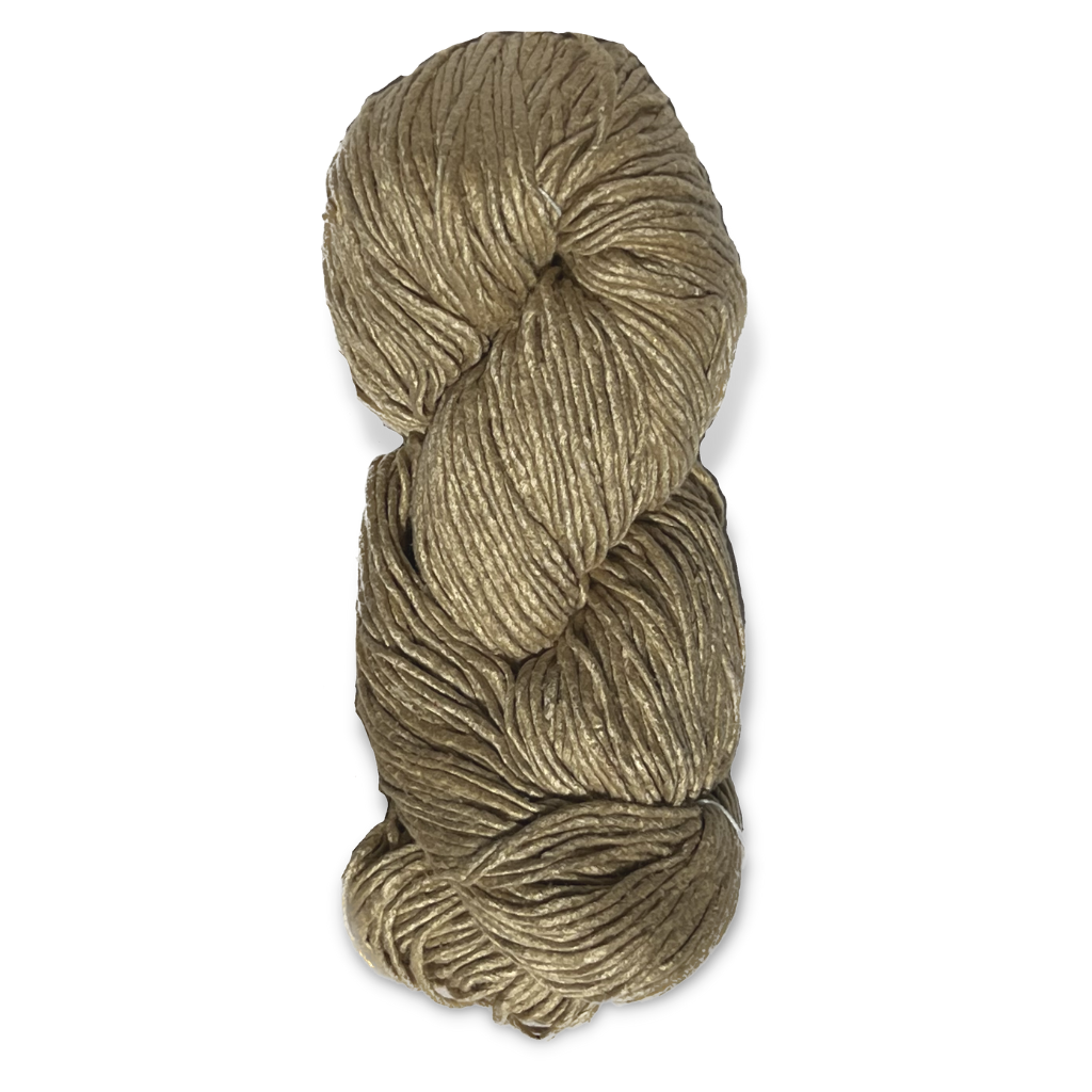 Revolution Fibers' cookie crumb Regal Mulberry Silk Yarn is a high-quality, natural fiber, single-ply worsted weight yarn that is perfect for a wide range of knitting and crochet projects.