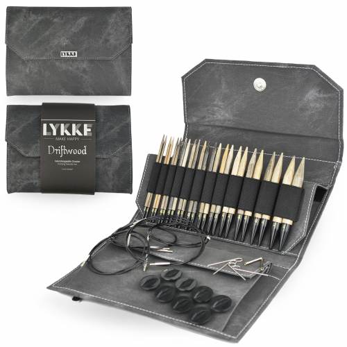 Driftwood 5 inch Interchangeable Needle Set Gray - K-LYKKE-DW-IC-SET-GRY