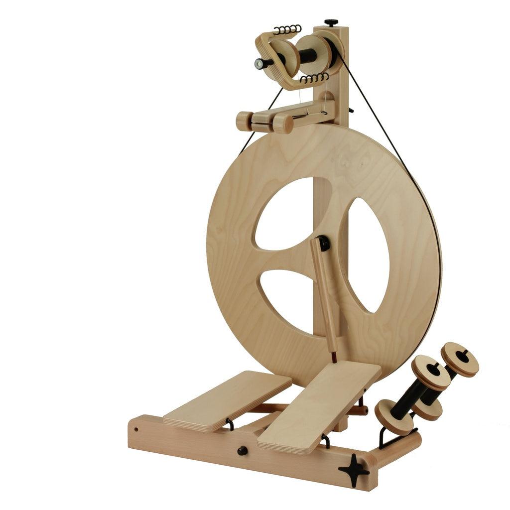 Louet Julia S10 Double Treadle Scotch Tension 3 Spoke Spinning Wheel