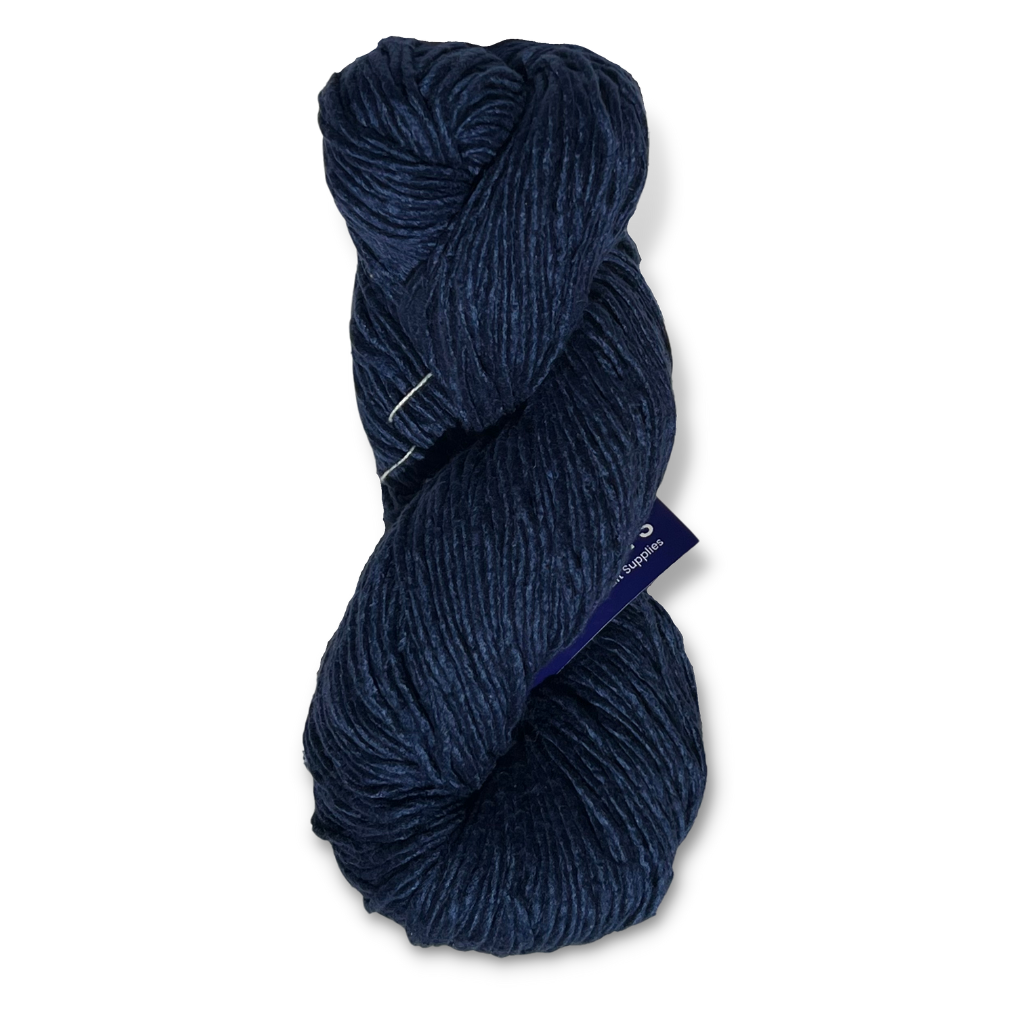 Revolution Fibers' blue Regal Mulberry Silk Yarn is a high-quality, natural fiber, single-ply worsted weight yarn that is perfect for a wide range of knitting and crochet projects.