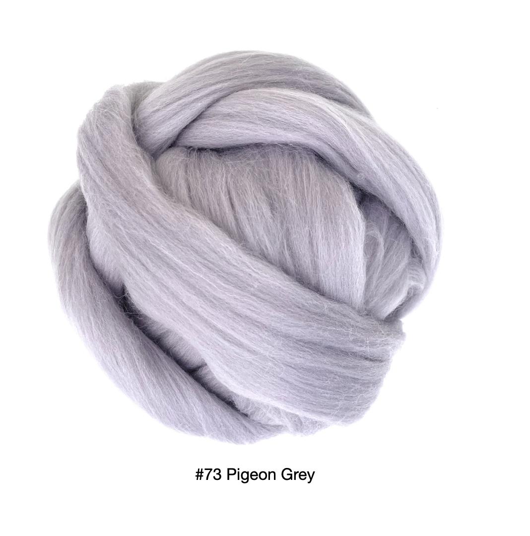 Corriedale Wool Roving Top (1 lb / 16 oz) | 28 Microns, Natural Gray  Undyed, Cleaned and Combed Core Wool