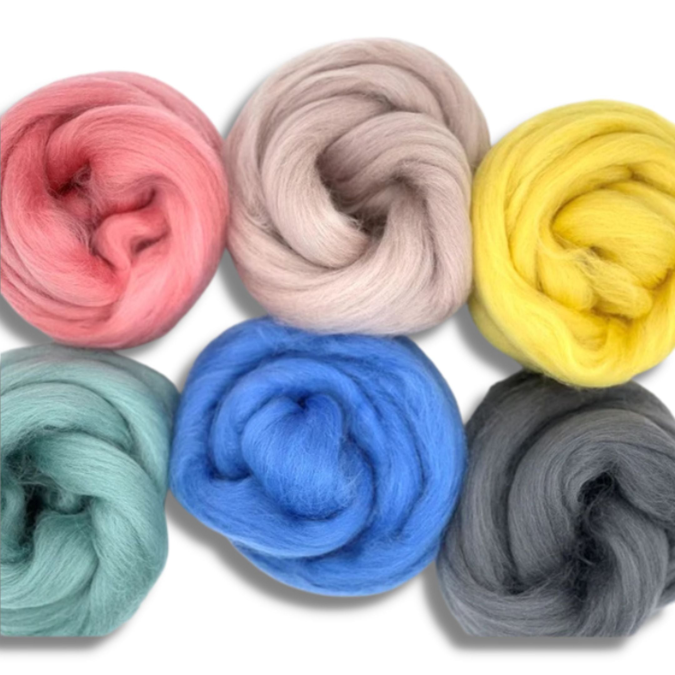 Corriedale Collection  Swedish Escape Bundle of Dyed Wool Tops