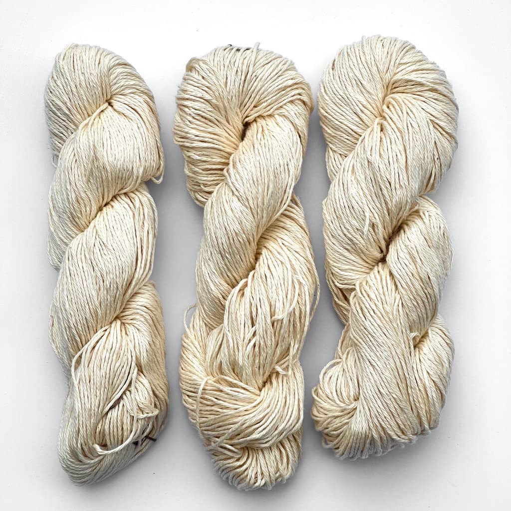 Undyed Glossy Cotton Yarn  DK Weight 100 Grams, 200 Yards, 4 Ply