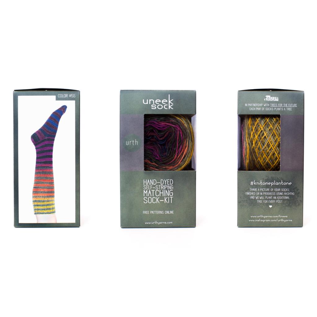 Uneek Sock Kits | 20 Unique Color Combinations | Self Striping Sock Kits-Knitting Kits-Urth Yarns-Uneek Sock 51-Revolution Fibers