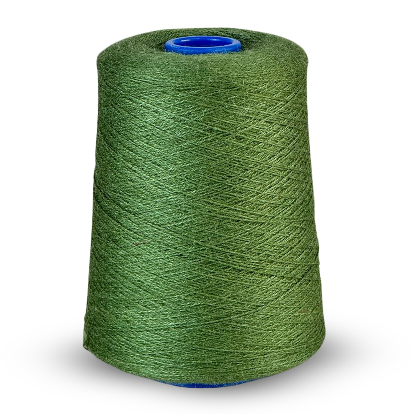 Zephira 2/18 wool-silk lace cone in Basil; medium herb green, quiet luster, 1 lb about 5,040 yards