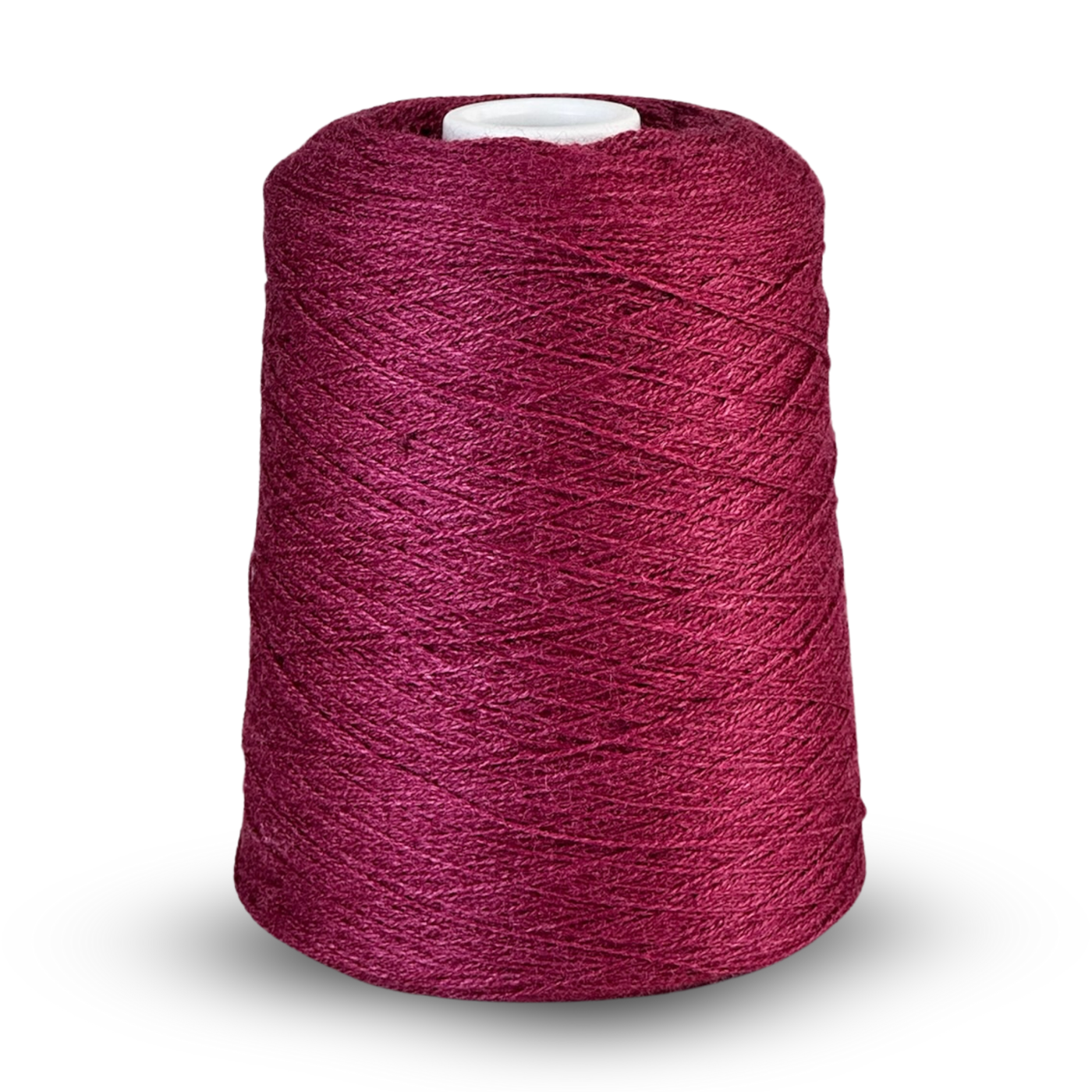 Zephira 2/18 wool-silk lace cone in Claret; rich wine red with gentle luster, 1 lb about 5,040 yards.