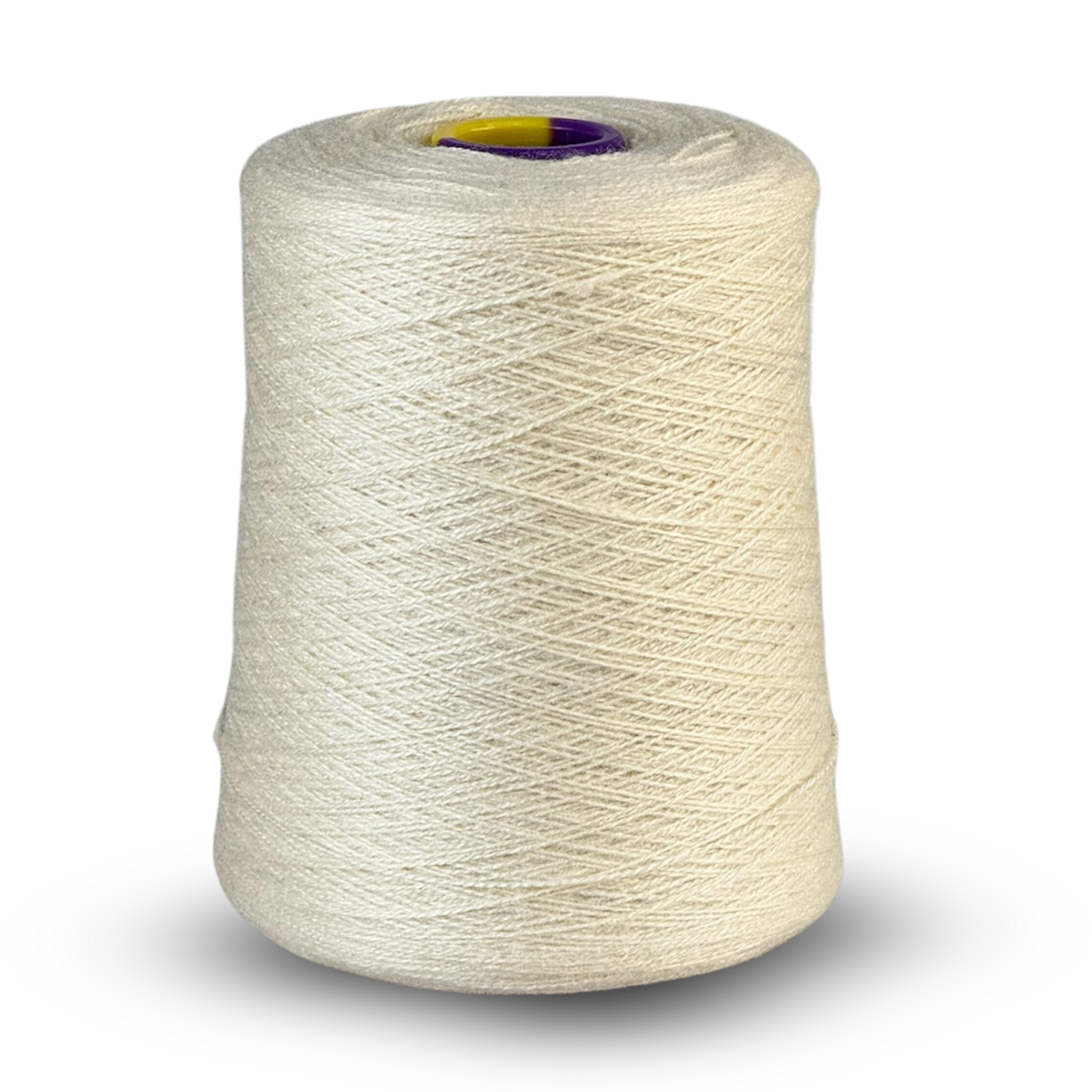 Zephira 2/18 wool-silk lace cone in Vanilla (undyed); natural ivory tone, gentle silk sheen, 1 lb (~5,040 yd).