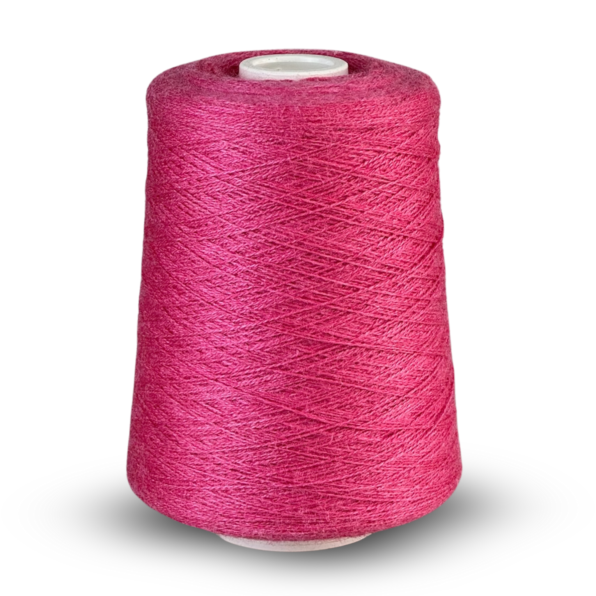 Zephira 2/18 wool-silk lace cone in Rapture Rose; lively rosy pink, subtle luster, 1 lb (~5,040 yd).