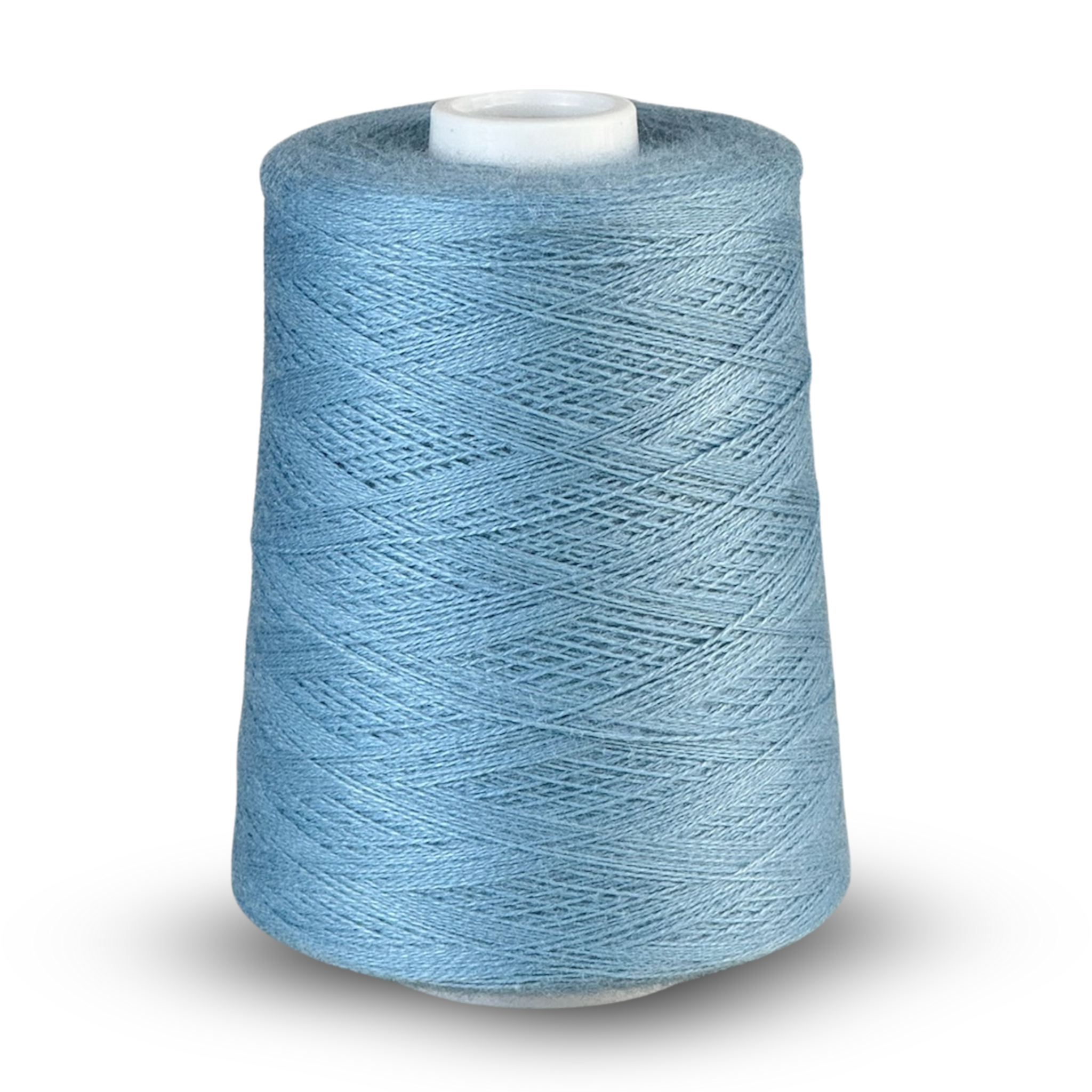 Zephira 2/18 wool-silk lace cone in Aegean Blue, 1 lb (~5,040 yd); muted sea blue with a soft silk sheen.