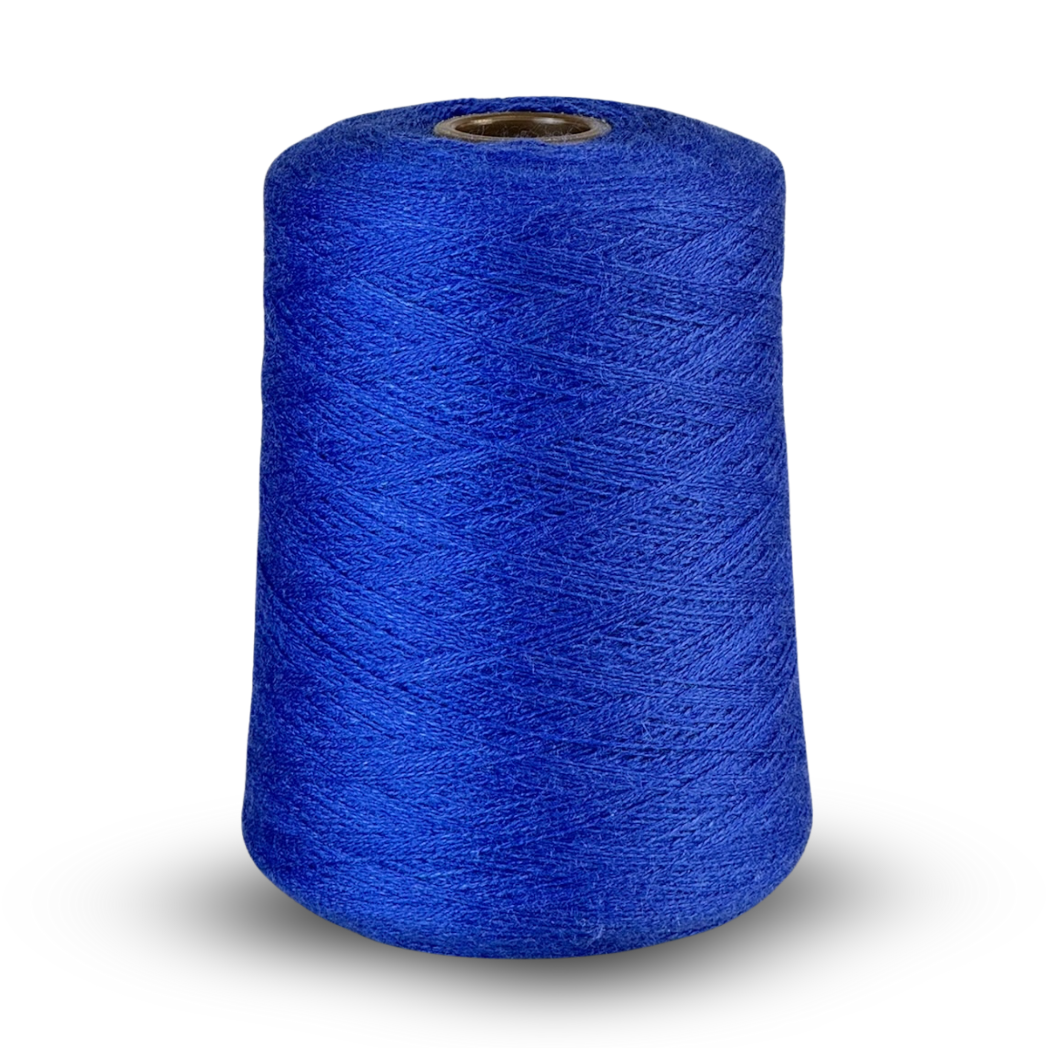 Zephira 2/18 wool-silk lace cone in Iris; medium blue with a purple cast, silky shine, 1 lb approx 5,040 yards.