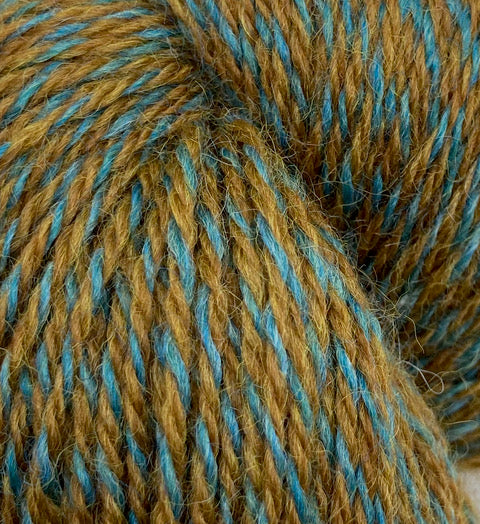 Jagger Ragg 3-Ply Wool Yarn _ Sport Weight _ 1 lb Cone Amber Salamander