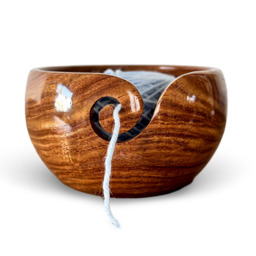 Premium Handcrafted Rosewood Yarn Bowls for Knitting, Crochet, Sewing & Crafts - Large-Yarn Bowl-Revolution Fibers-Victoria-Revolution Fibers