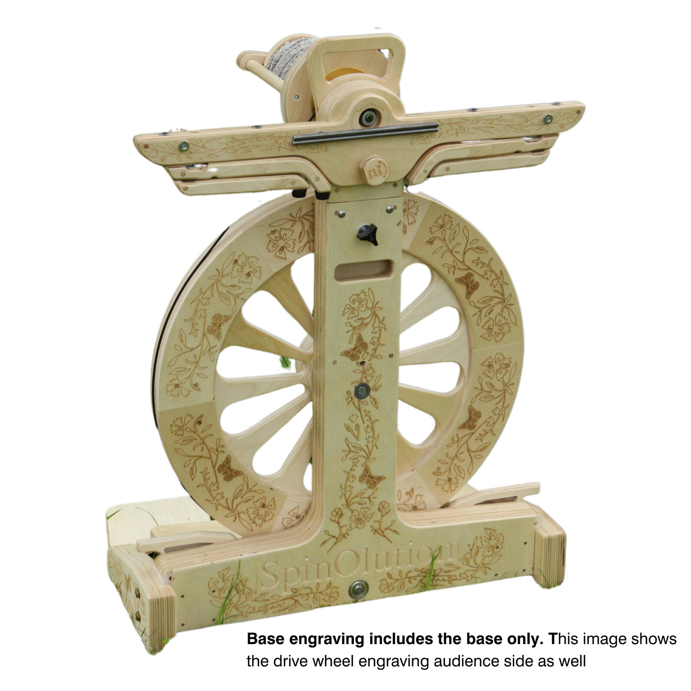 Laser Engraved SpinOlution Monarch Spinning Wheel - Base Only