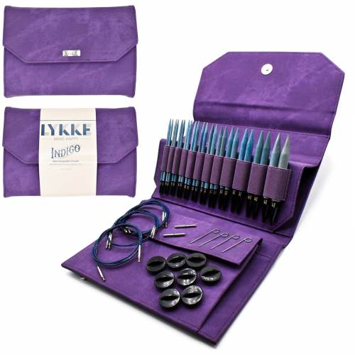 Lykke Indigo 5" Interchangeable Knitting Needle Tips, Smooth Birch Wood