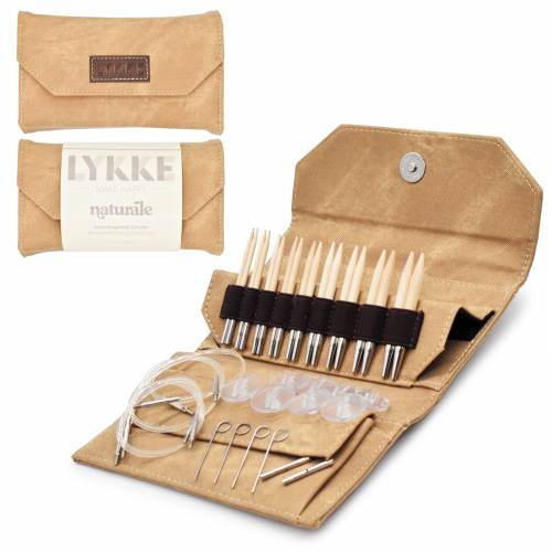 K-LYKKE-NT-35IC-SET-TAN - Lykke Naturale Needle Set - 3.5 inch - Tan Case