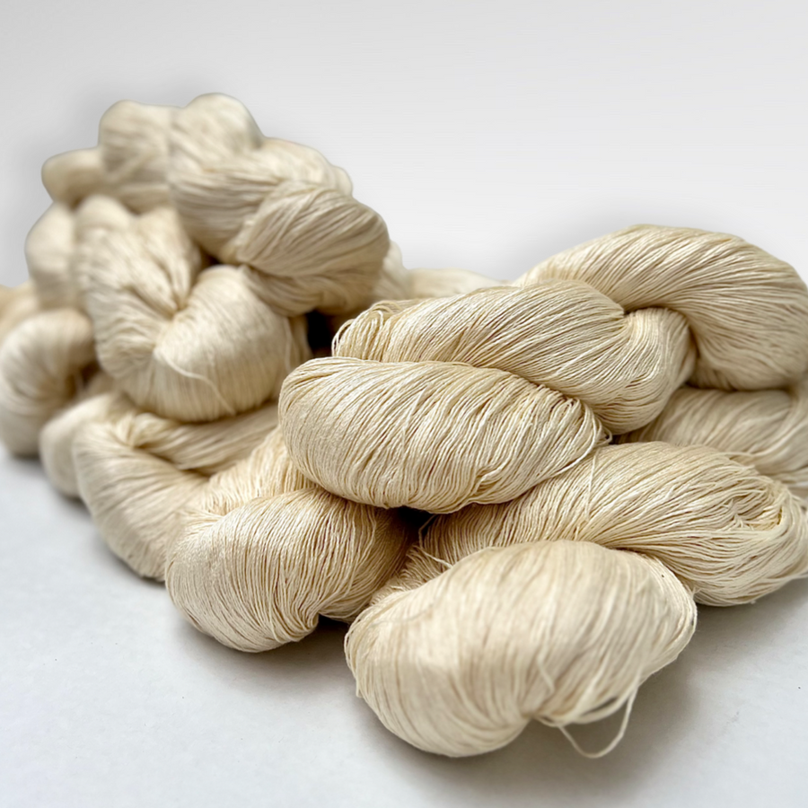 Multicolor Textured White, Undyed, Natural Chiffon Sari Silk
