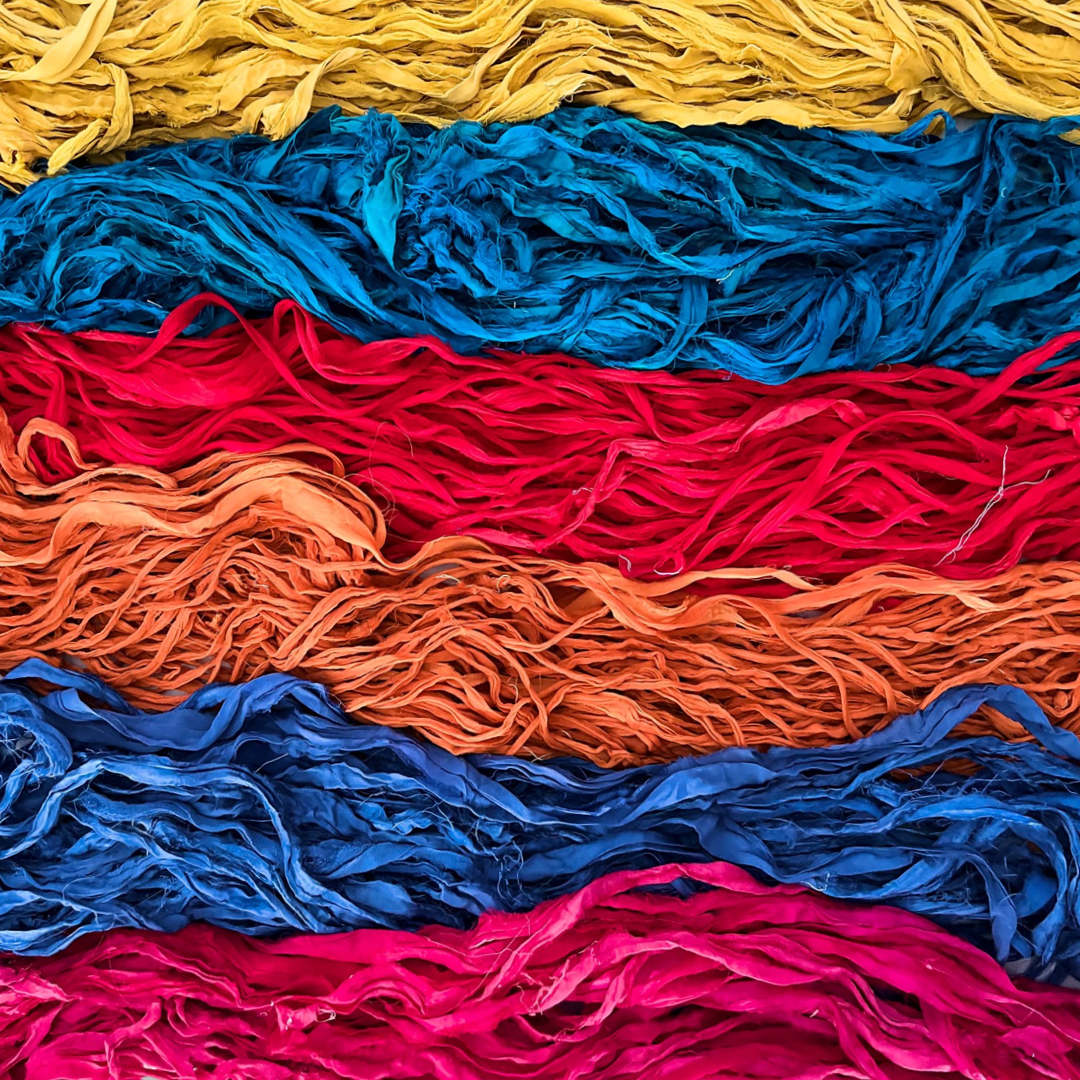Chiffon Ribbon Color Pack  Recycled Silk Chiffon Ribbon Yarn