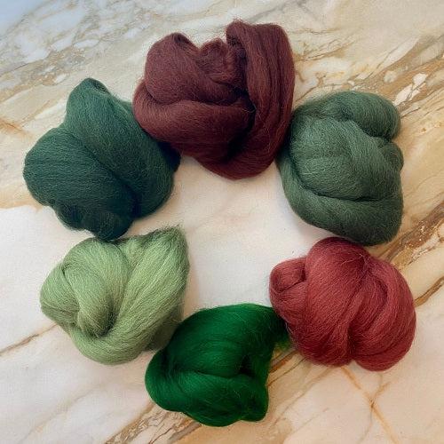 Revolution Fibers Dyed Wool Top Shetland Collection Forest Plum