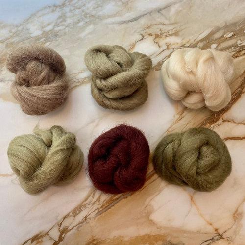 Revolution Fibers Dyed Wool Top Shetland Collection Mocha Mushroom