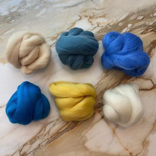 Revolution Fibers Dyed Wool Top Shetland Collection Sunshine Cove