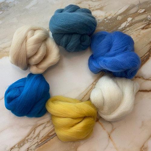 Revolution Fibers Dyed Wool Top Shetland Collection Sunshine Cove