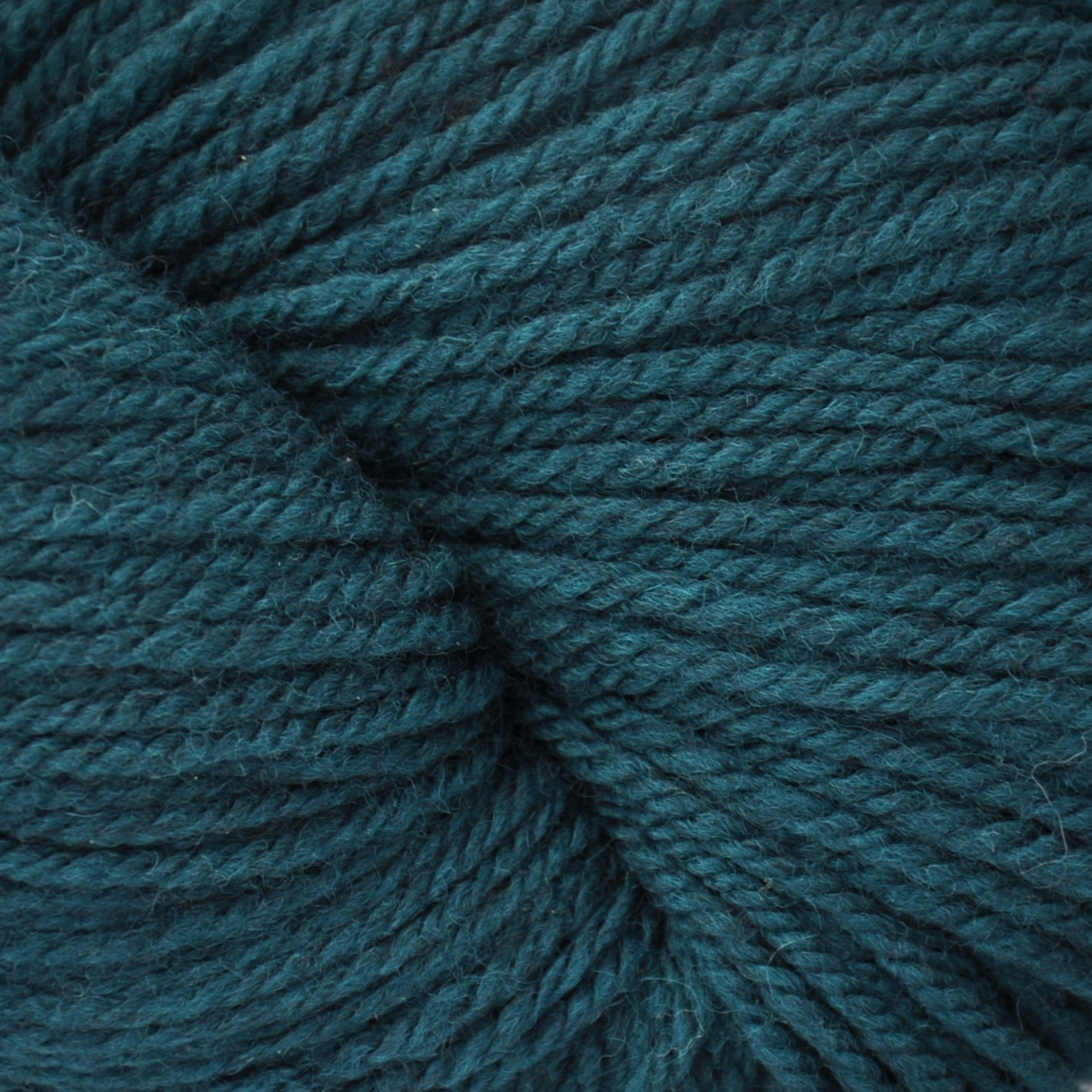 Brown Sheep Prairie Spun DK yarn skein, Wild Mallard teal colorway close-up