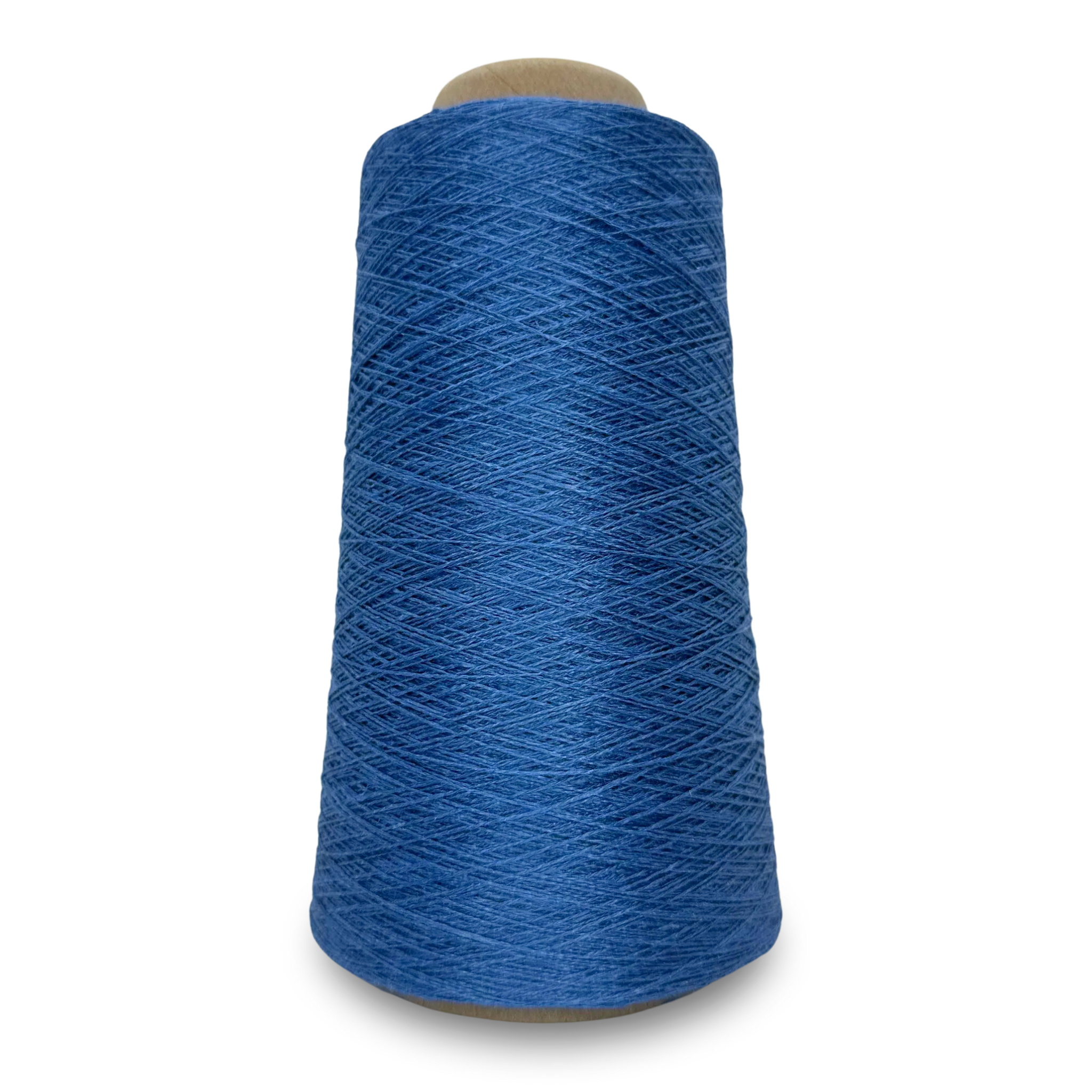 French Blue 57 – Euroflax 14/4 Linen Yarn 8 oz Cone, sport weight wet-spun flax yarn in french blue for knitting, weaving, or crochet projects