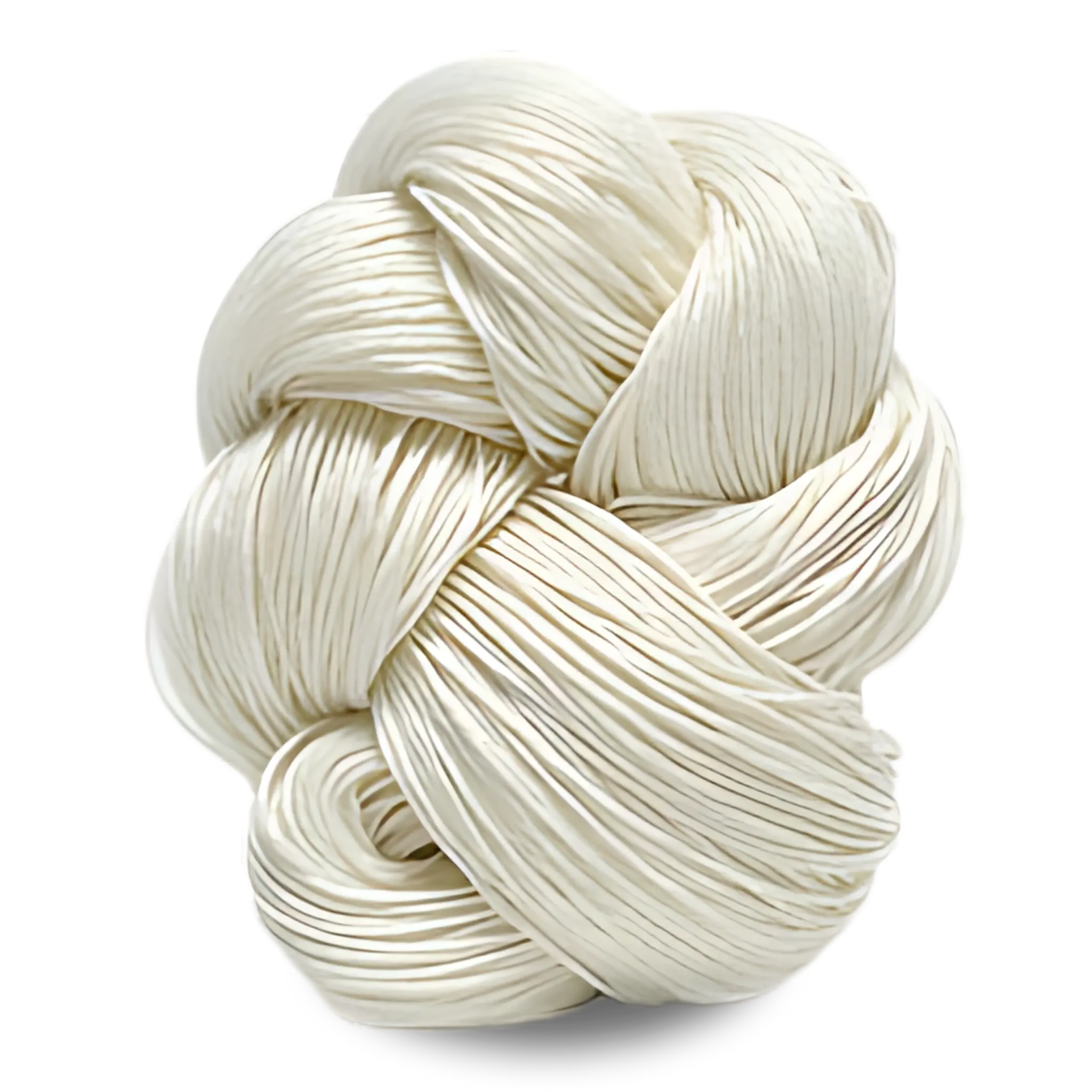 An undyed natural cream 100g Euroflax 14/4 linen yarn skein with organic beauty and soft texture.