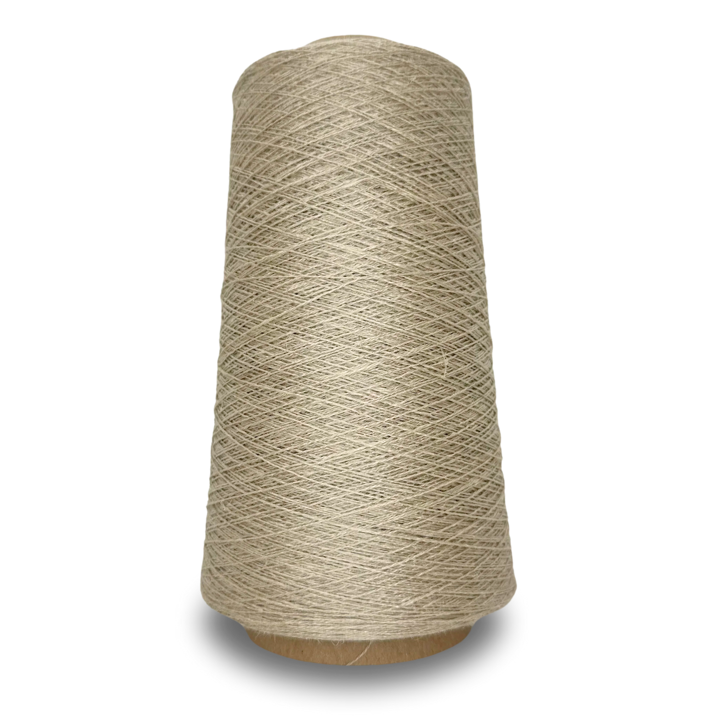 Euroflax 16/1 Linen Yarn Cone in Natural – Color 36, unbleached linen showcasing the raw beauty of Belgian-grown flax.