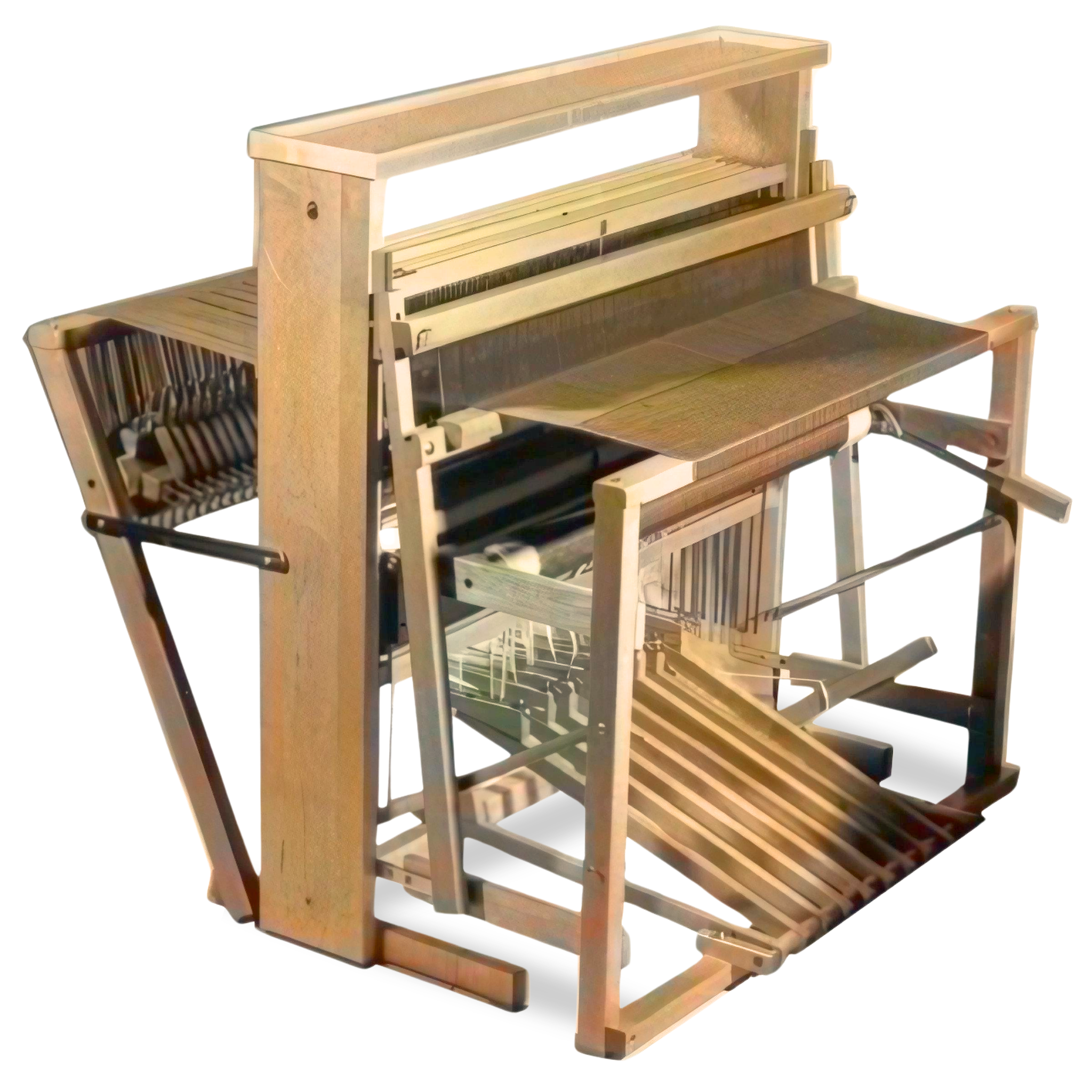 Durable Hardwood Frame of the Leclerc Artisat Floor Loom