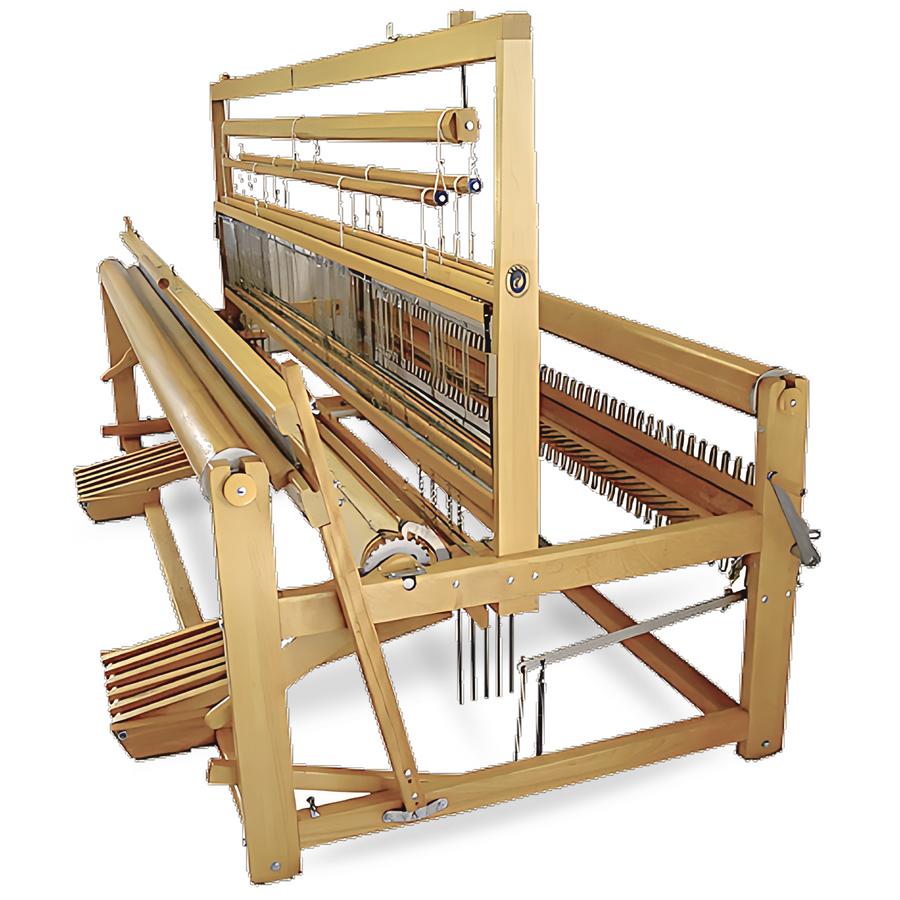 Leclerc Kebec II Floor Loom – Extra-wide counterbalance loom designed for large-scale weaving, including rugs, textiles, and upholstery. Built with solid maple for superior stability and high-tension weaving.