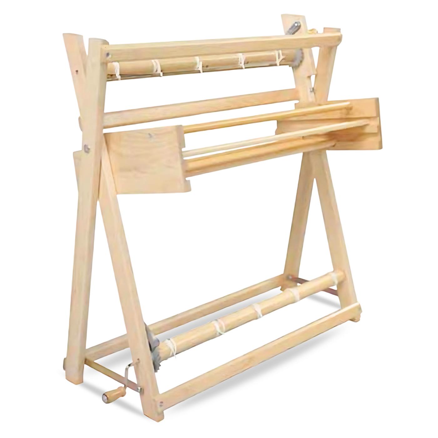 Leclerc Penelope II Tapestry Loom – A sturdy upright weaving loom designed for tapestry artists, hobbyists, and fiber enthusiasts. Features a durable maple wood frame with adjustable warp tension and a compact, freestanding design.