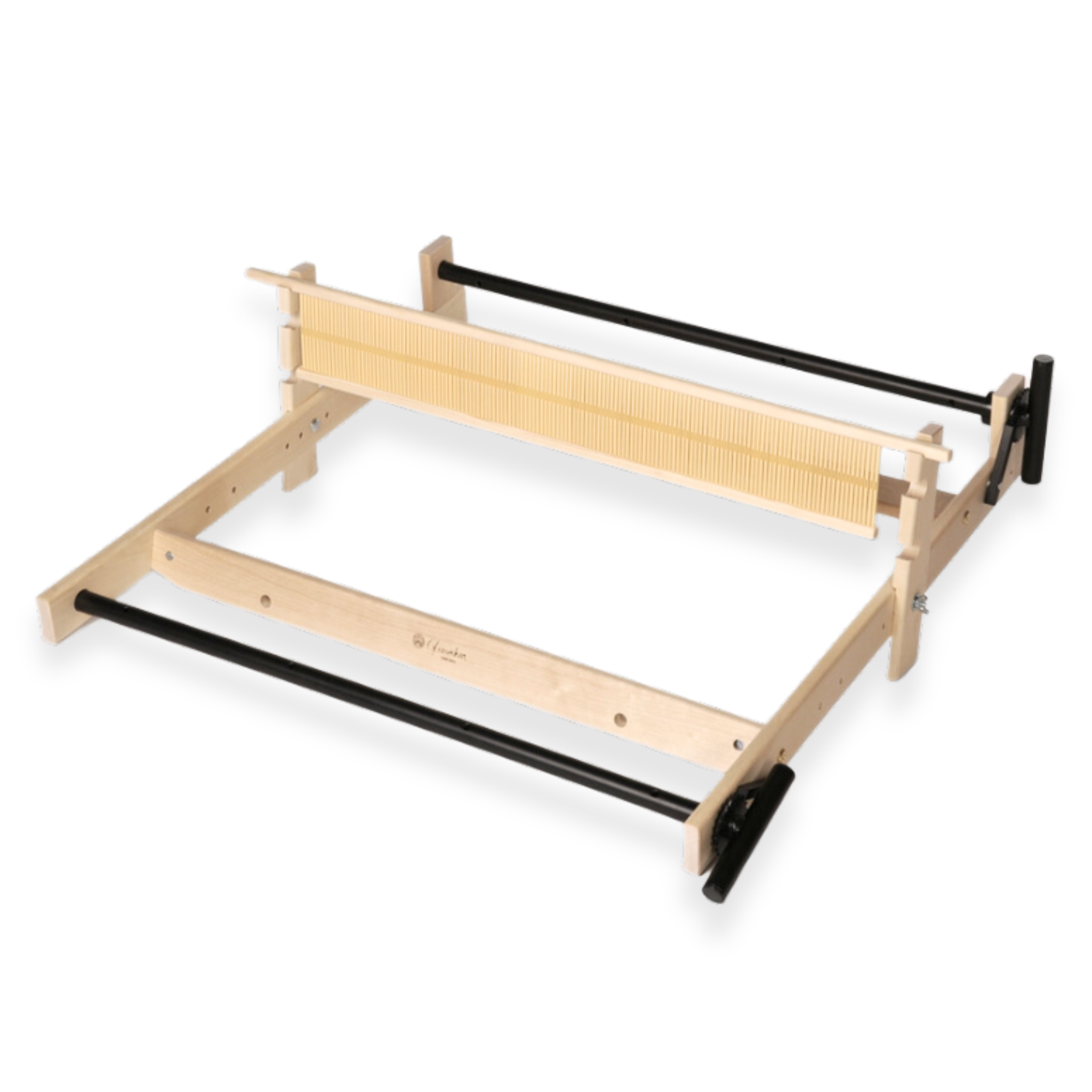 Glimakra Susanna Rigid Heddle Loom – 27-inch Swedish tabletop loom with sturdy birch wood construction, metal ratchet tension system, and a built-in warping frame for versatile weaving.