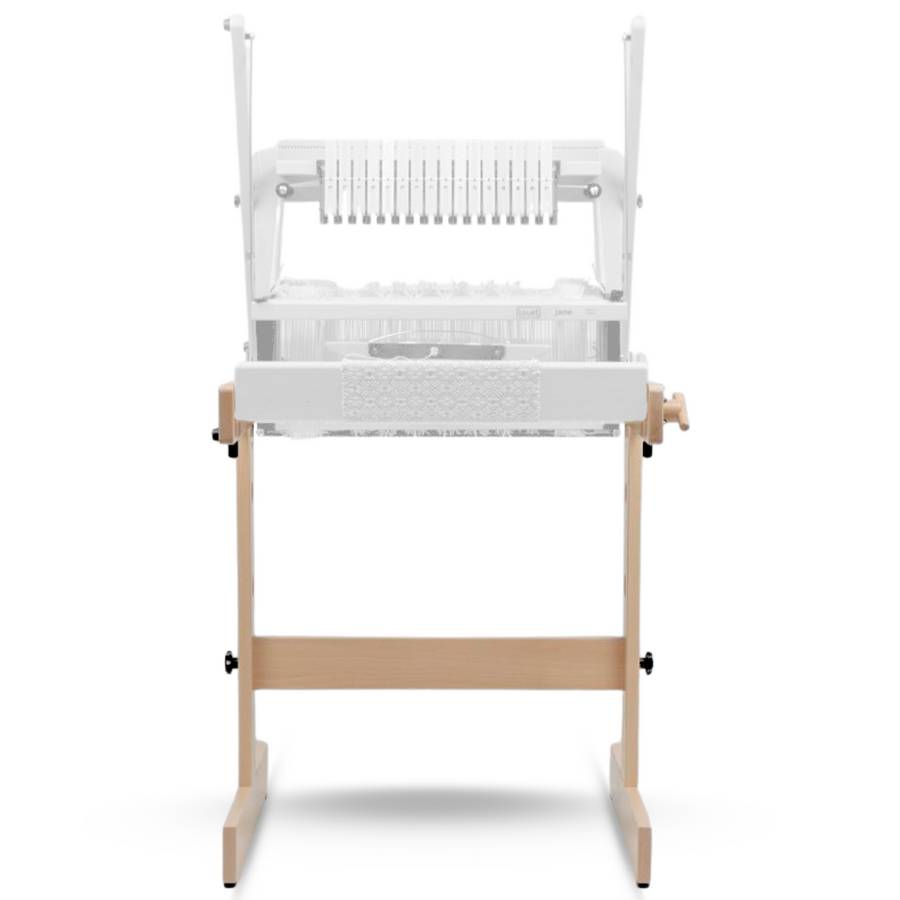 Louet jane table loom stand. 8 and 12 shaft jane table loom compatible. Loom not included.