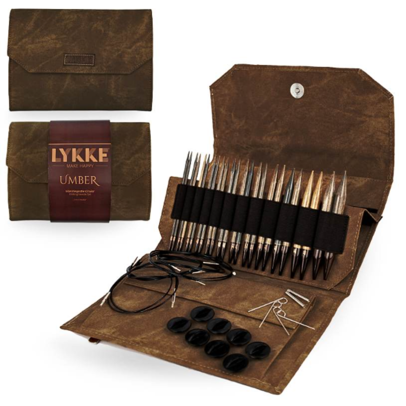 Lykke Umber 5" Interchangeable Circular Needle Set | With Carrying Case