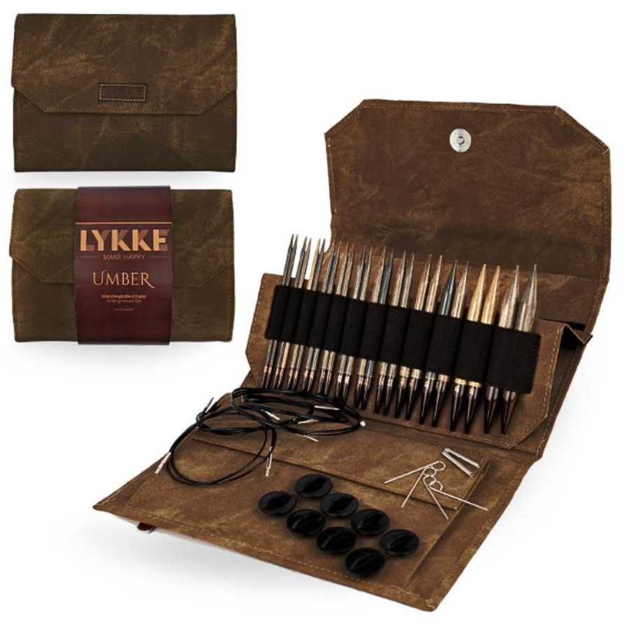 Lykke Umber 5" Interchangeable Circular Needle Set | With Carrying Case
