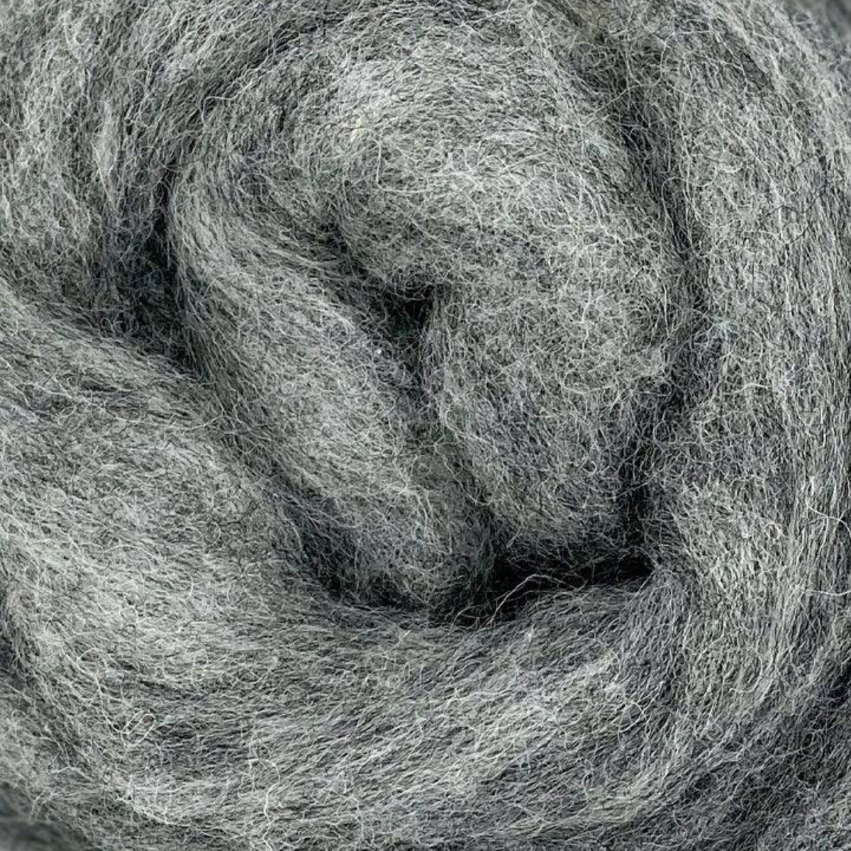 Grey Colorway Grey Spectrum Carded Corriedale Wool Sliver Pack – 5-Color Felting ...