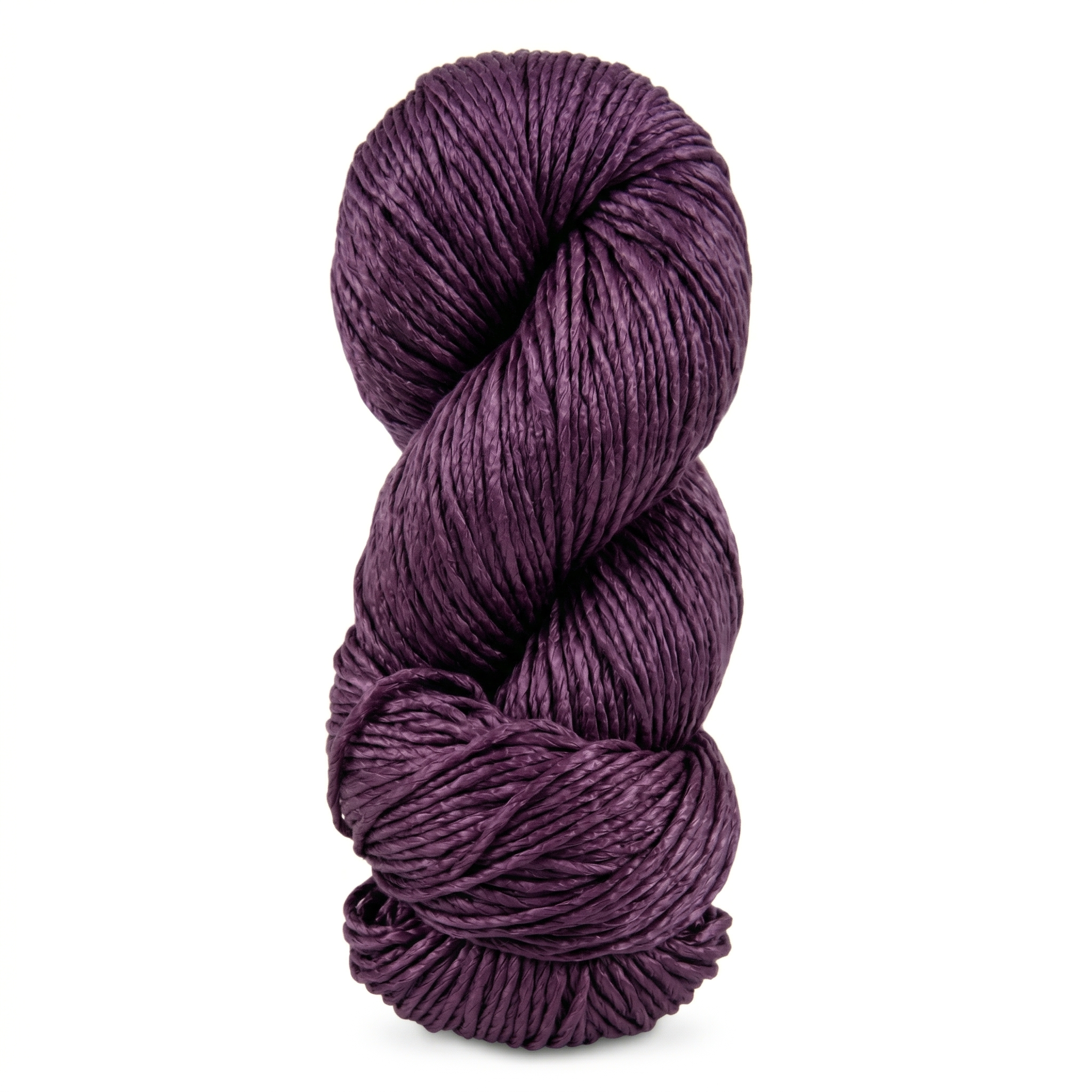 Regalia Purple colorway from Revolution Fibers Regal Mulberry Silk Yarn displayed as a hero skein with rich purple depth and smooth silk texture.