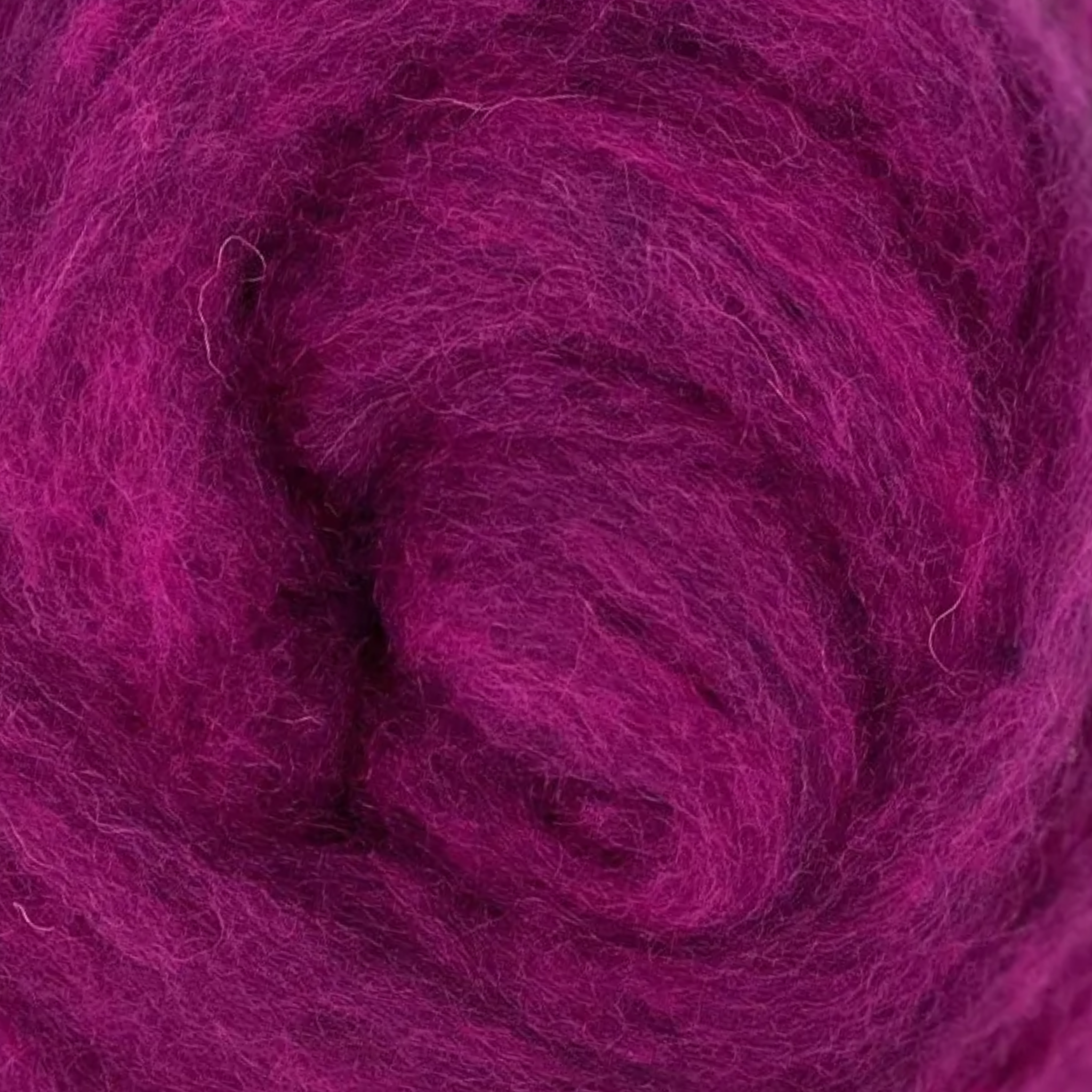 Cosmos magenta Corriedale wool sliver from Retro Pop Collection, Revolution Fibers – best for eye-catching felting, colorwork, and creative fiber arts