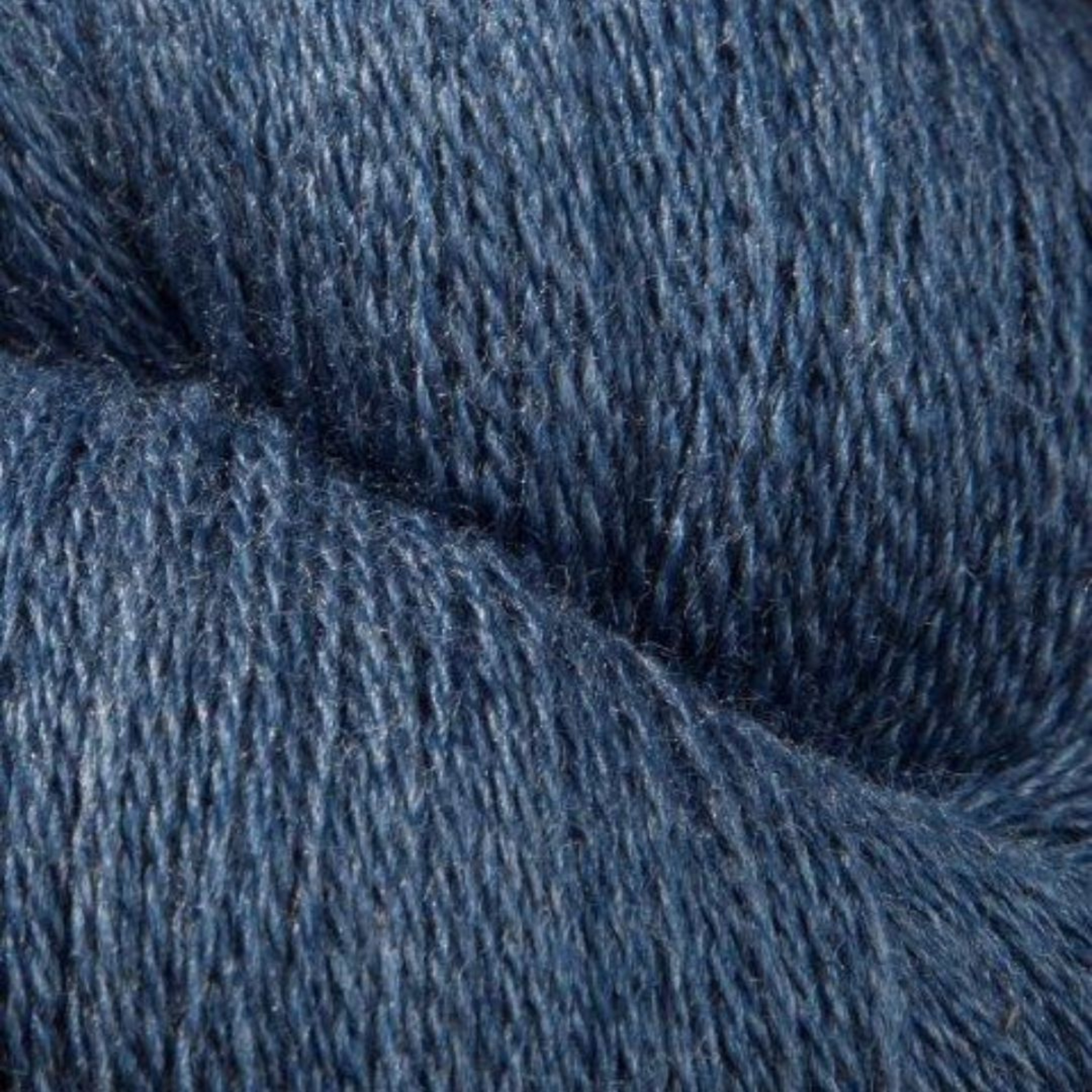 Zephira 2/18 wool-silk lace cone in Blueberry; denim-toned blue with subtle glow, 1 lb (~5,040 yd).