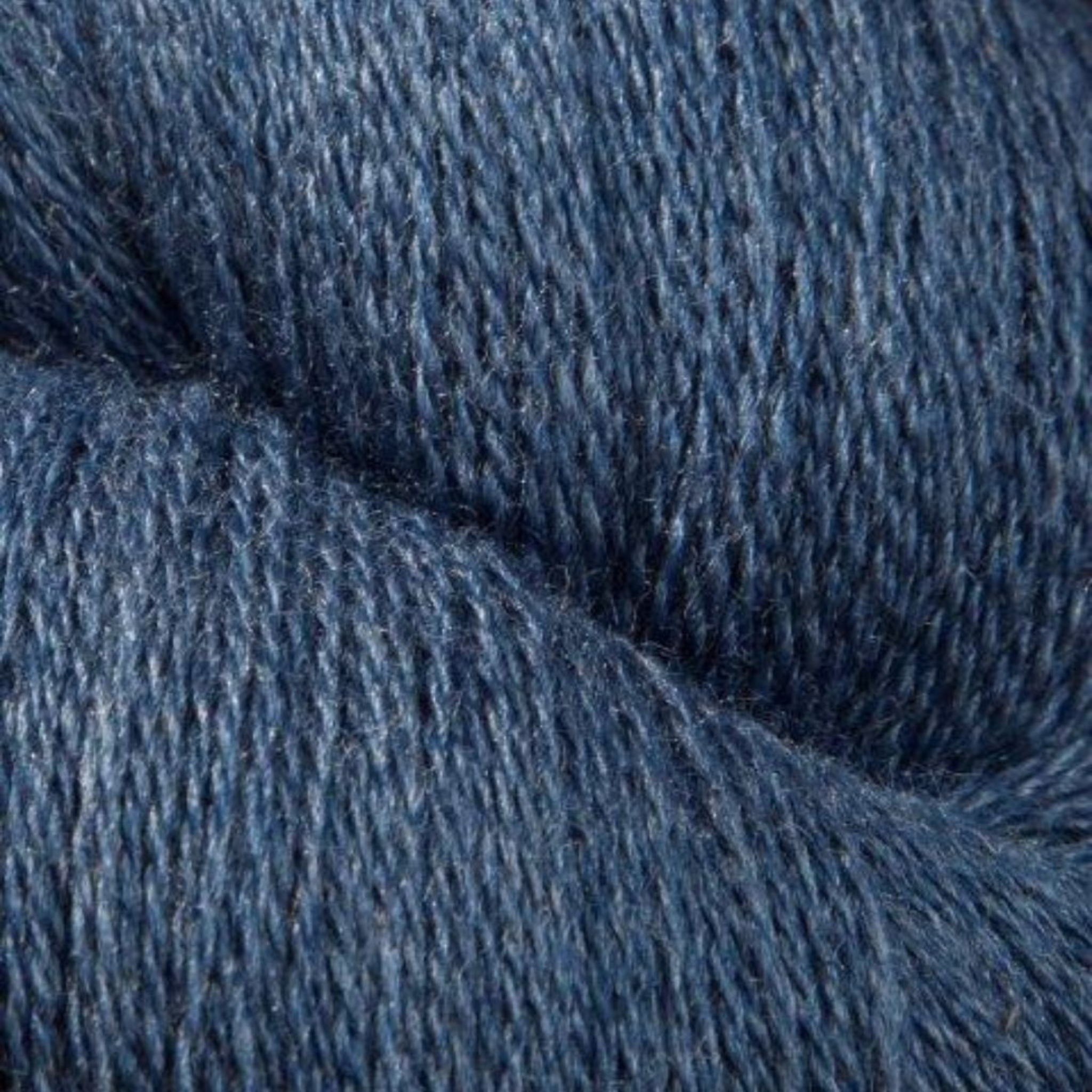 Zephira 2/18 wool-silk lace cone in Blueberry; denim-toned blue with subtle glow, 1 lb (~5,040 yd).
