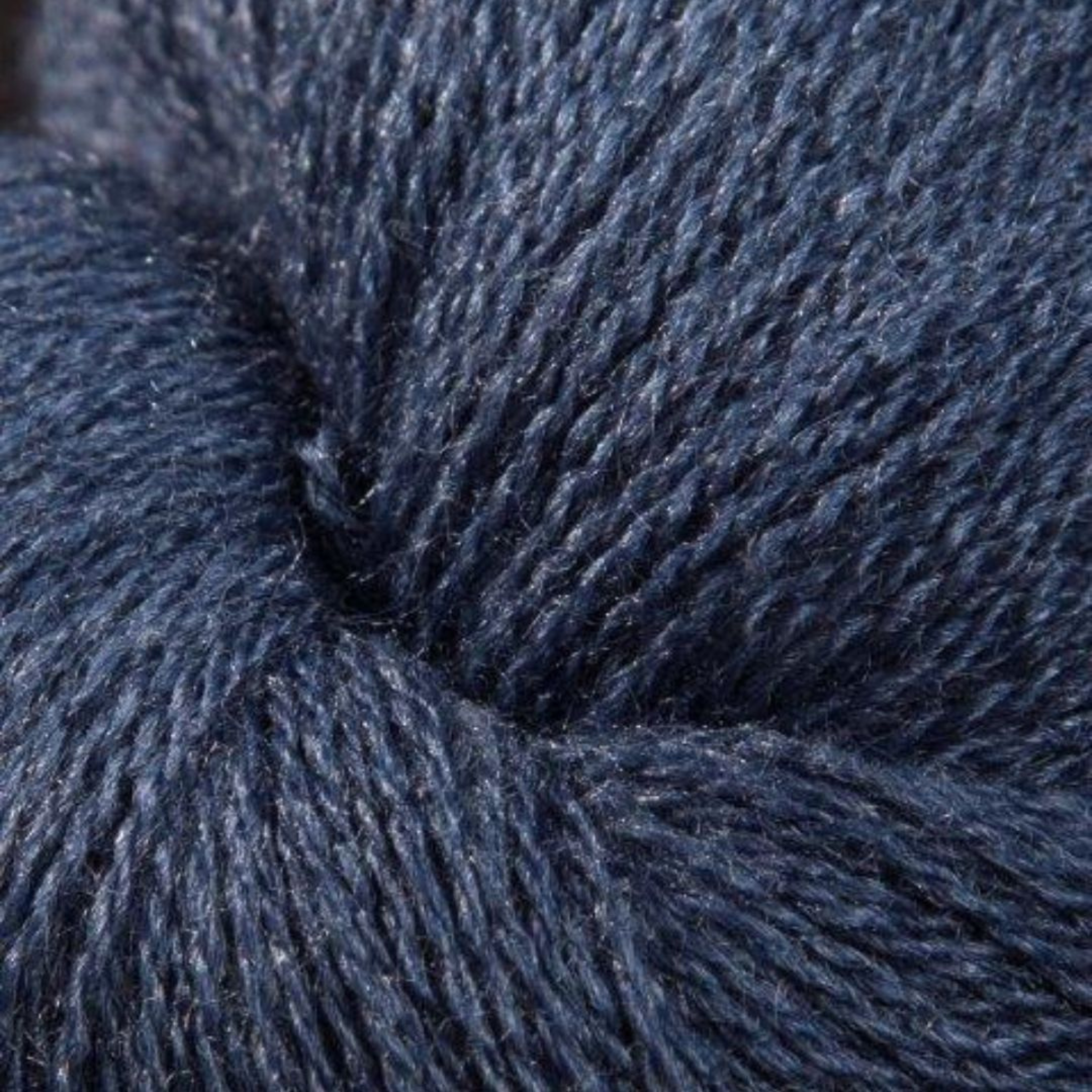 Zephira 2/18 wool-silk lace cone in Indigo; inky midnight blue with soft luster, 1 lb (~5,040 yd).