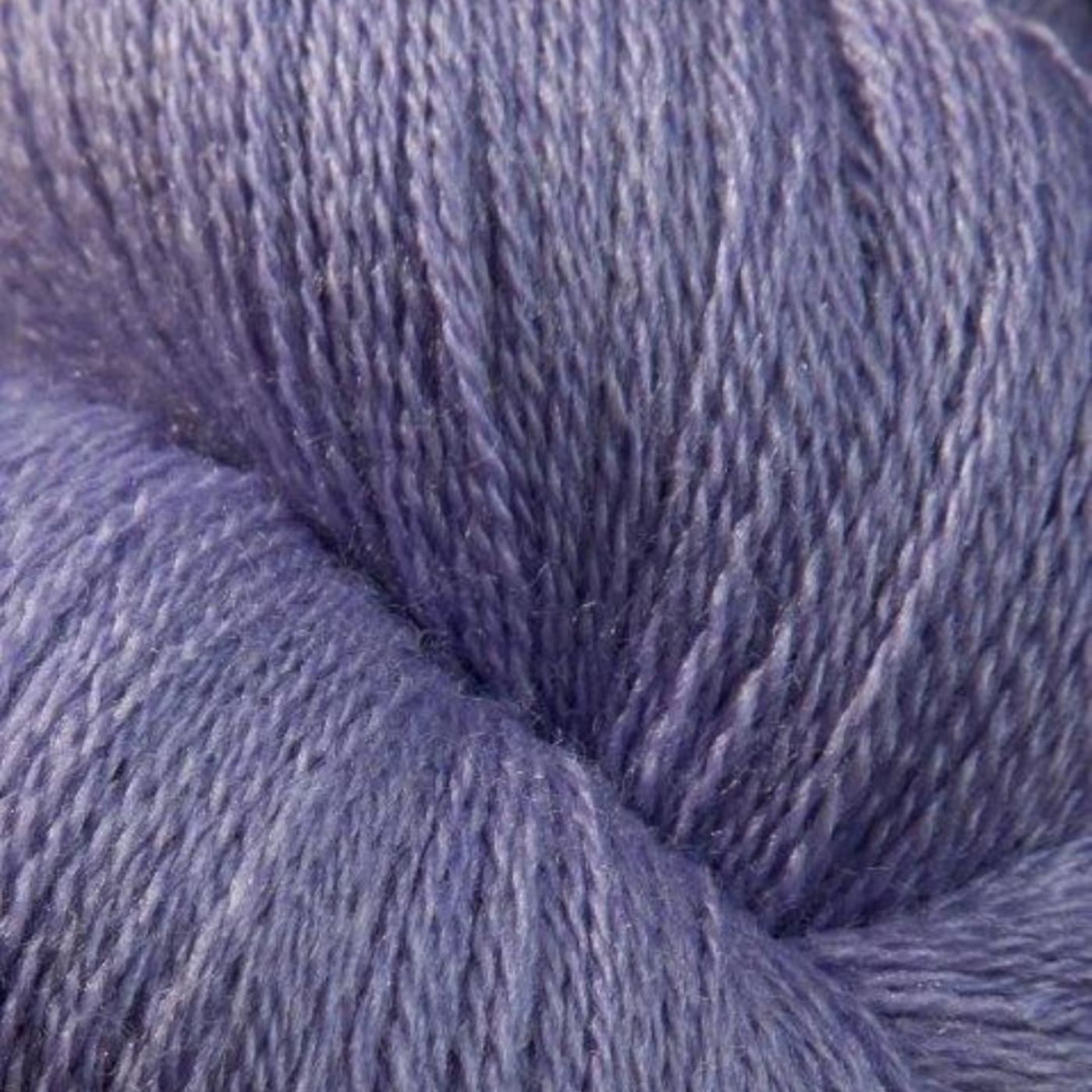 Zephira 2/18 wool-silk lace cone in Violet; soft lavender-violet with pearly luster, 1 lb about 5,040 yards.